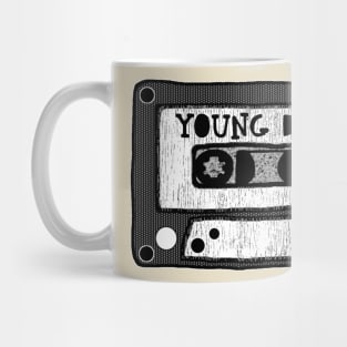 young dolph cassette black and white Mug